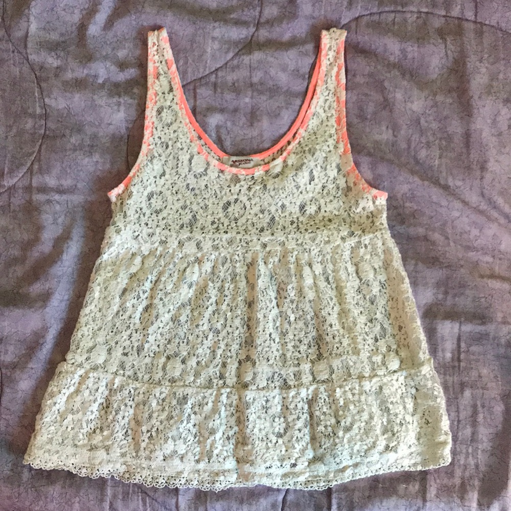 Off white cutout tank top